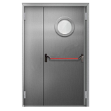 Полуторная противопожарная дверь EI-60 [1350x2050 мм, с антипаникой, без порога]